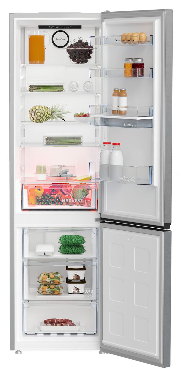 B5RCNA406DHXB1 249 l / 106 l Kühl-Gefrierkombi freistehend NoFrost 170 kWh Jahr  (Edelstahl) 