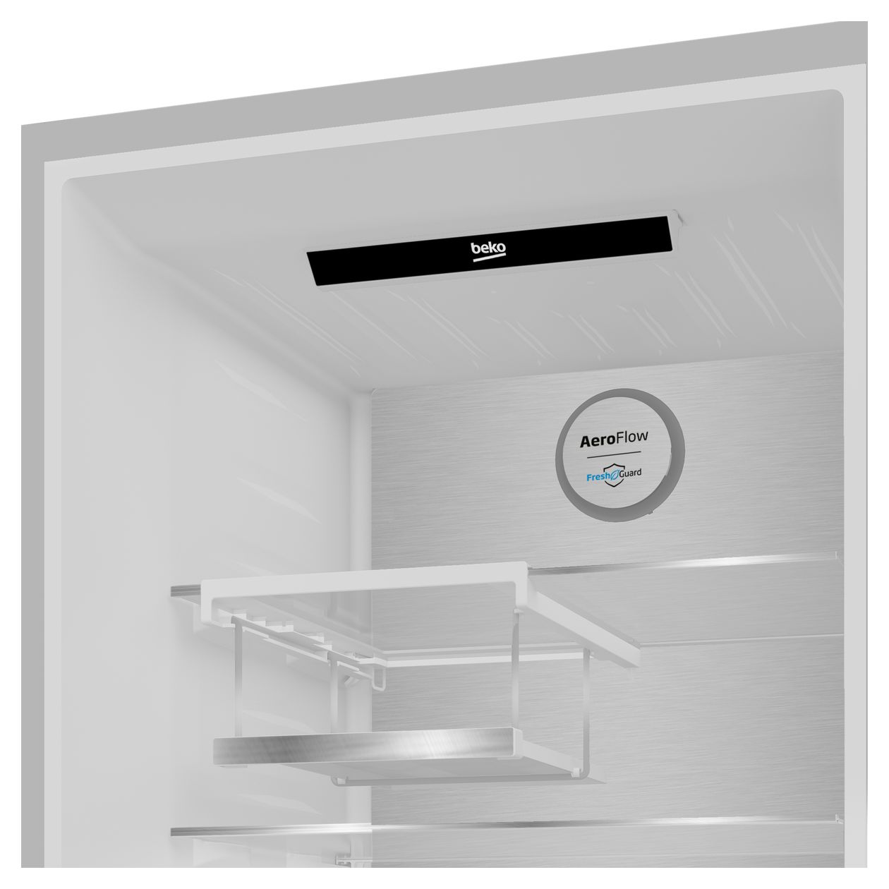 B5RCNA406LXBRW 249 l / 106 l Kühl-Gefrierkombi freistehend NoFrost 170 kWh Jahr  (Grau) 