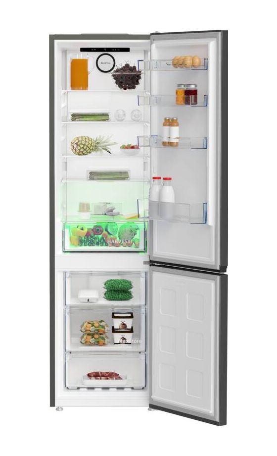 B5RCNA406OHG 249 l / 106 l Kühl-Gefrierkombi freistehend NoFrost 170 kWh Jahr  (Grau) 