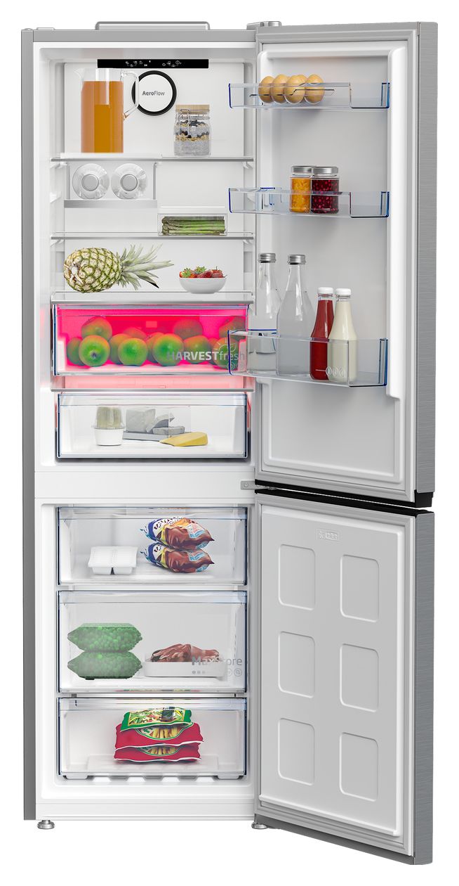 B7RCNE367HXB 210 l / 106 l Kühl-Gefrierkombi freistehend NoFrost 136 kWh Jahr  (Edelstahl) 