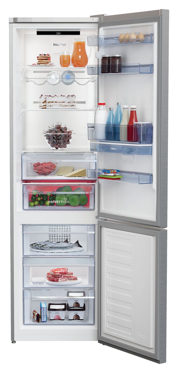 RCNA406E40DZXBN 253 l / 109 l Kühl-Gefrierkombi freistehend NoFrost 258 kWh Jahr  (Edelstahl) 