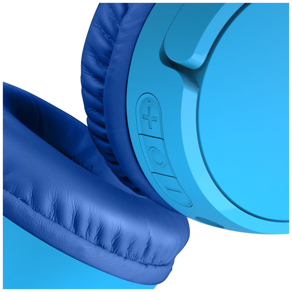 30 Ohraufliegender von h SoundForm Belkin Laufzeit expert Mini Technomarkt Kopfhörer (Blau) kabelgebunden&kabellos Bluetooth