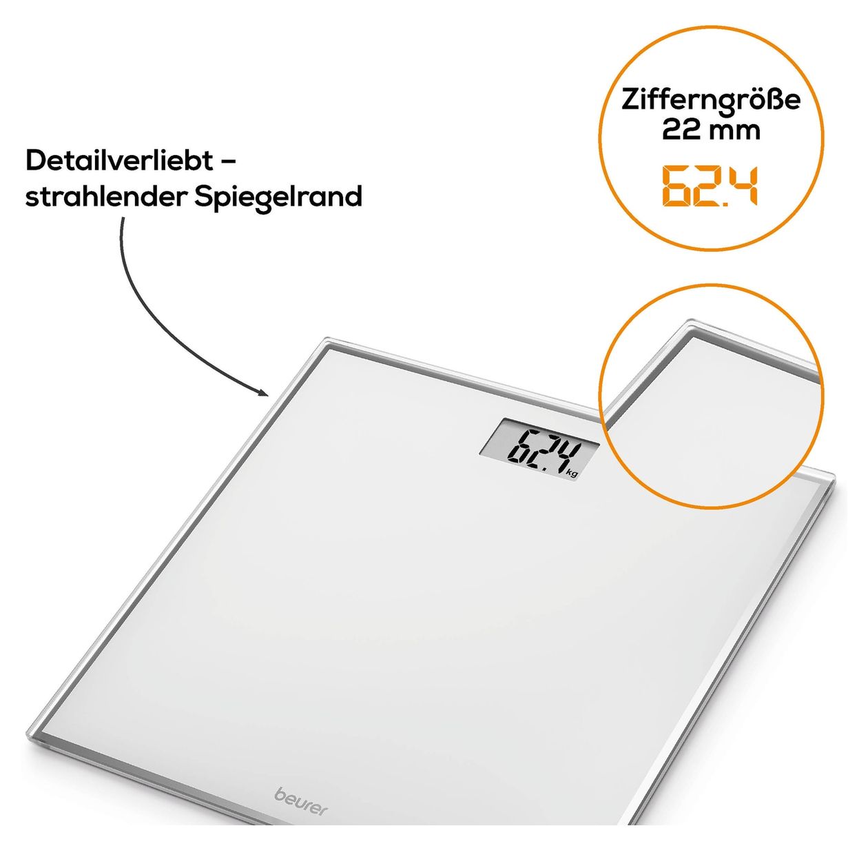 GS120 Kompakt Elektronische Personenwaage bis 150 kg 