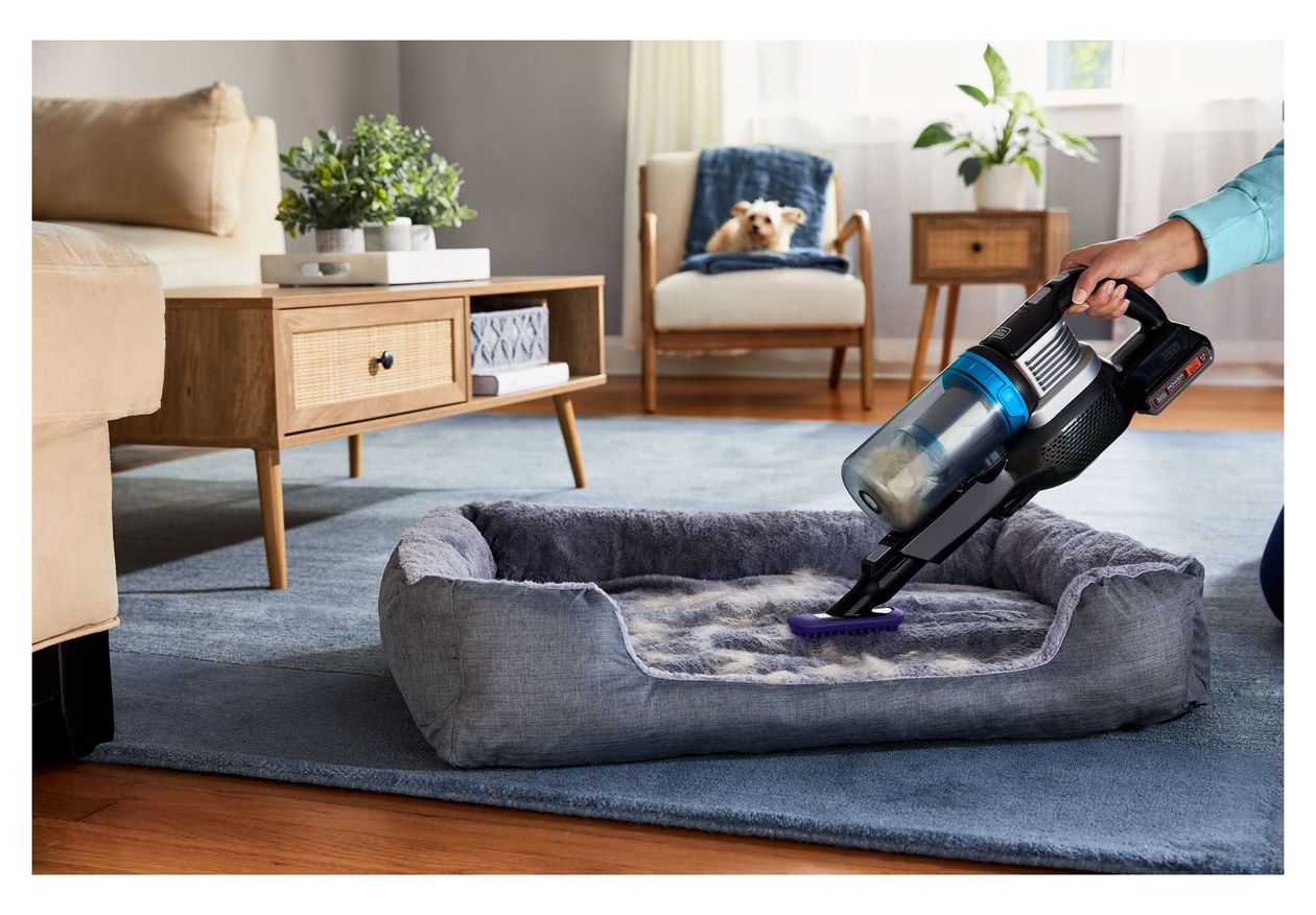 BHFEB520D1 Handstaubsauger Beutellos bis 55 min Laufzeit 20 V (Schwarz, Transparent, Weiß) 