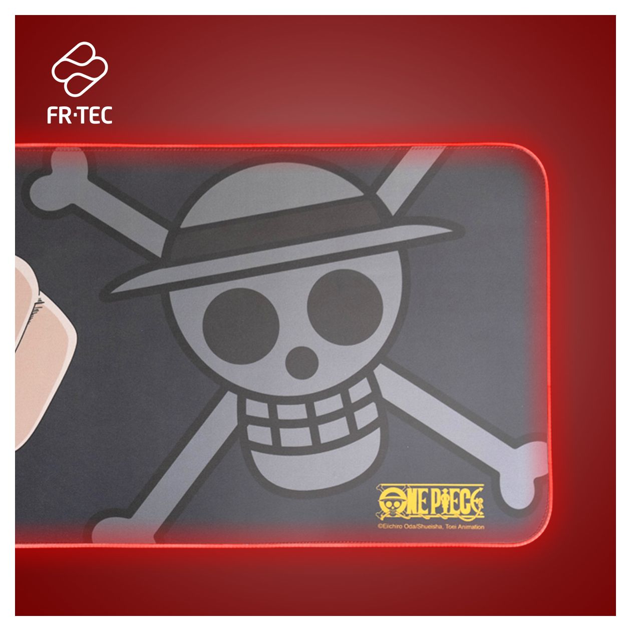 One Piece Mauspad (Schwarz, Grau, Rot, Gelb) 