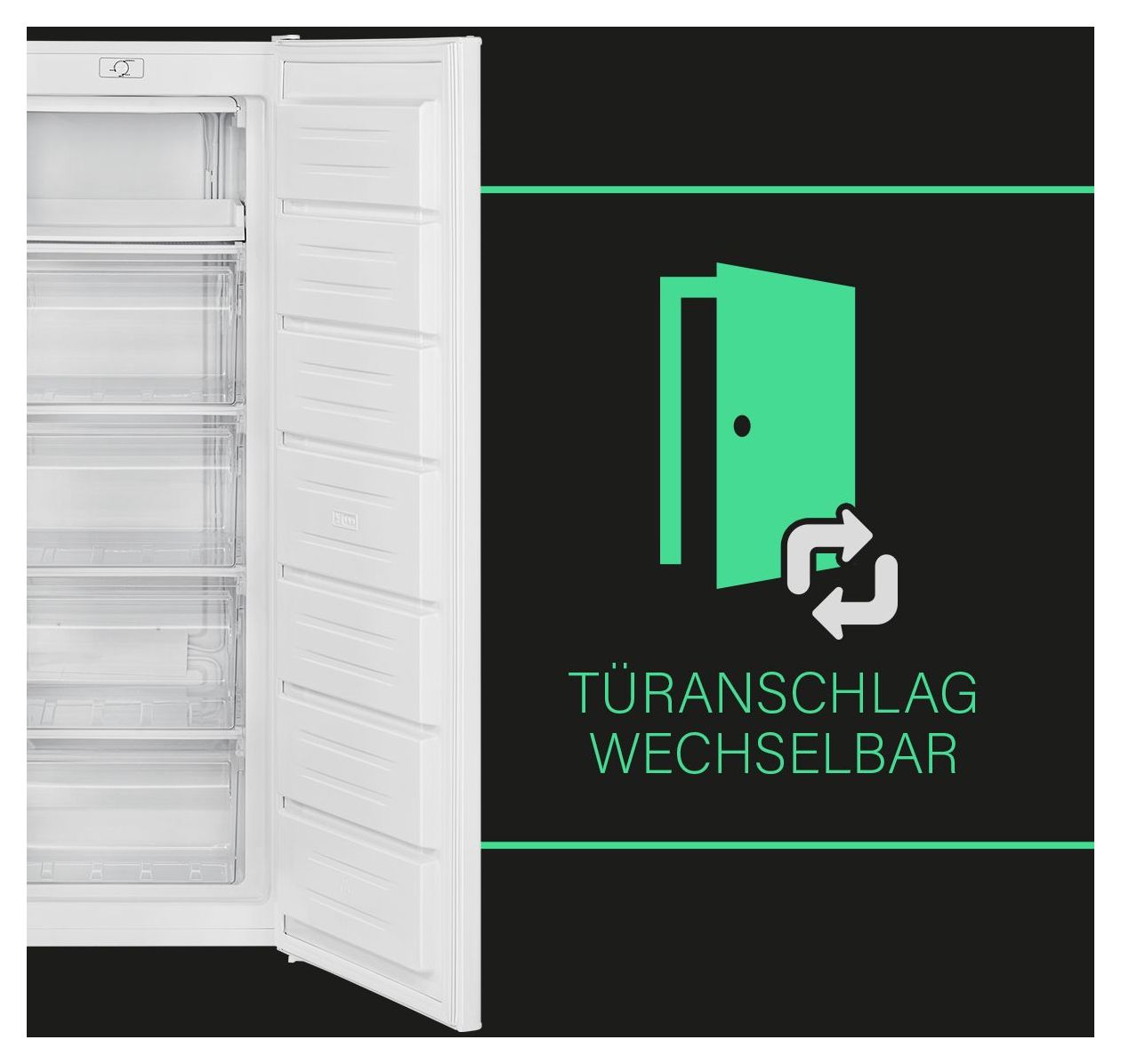 GS7340 168 l Gefrierschrank 190 kWh Jahr NoFrost  (Weiß) 