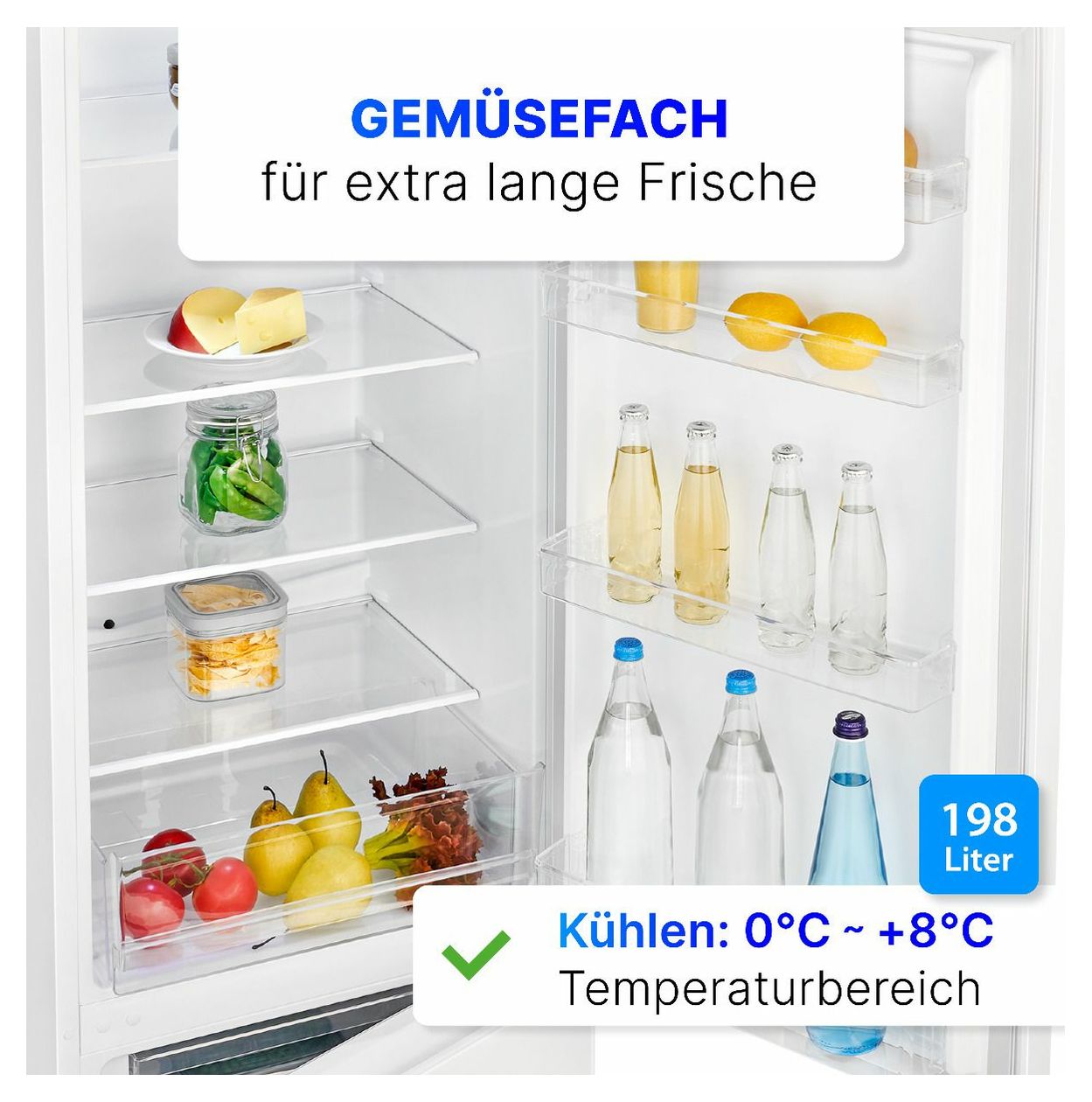 KG184.1 198 l / 71 l Kühl-Gefrierkombi freistehend 168 kWh Jahr  (Weiß) 