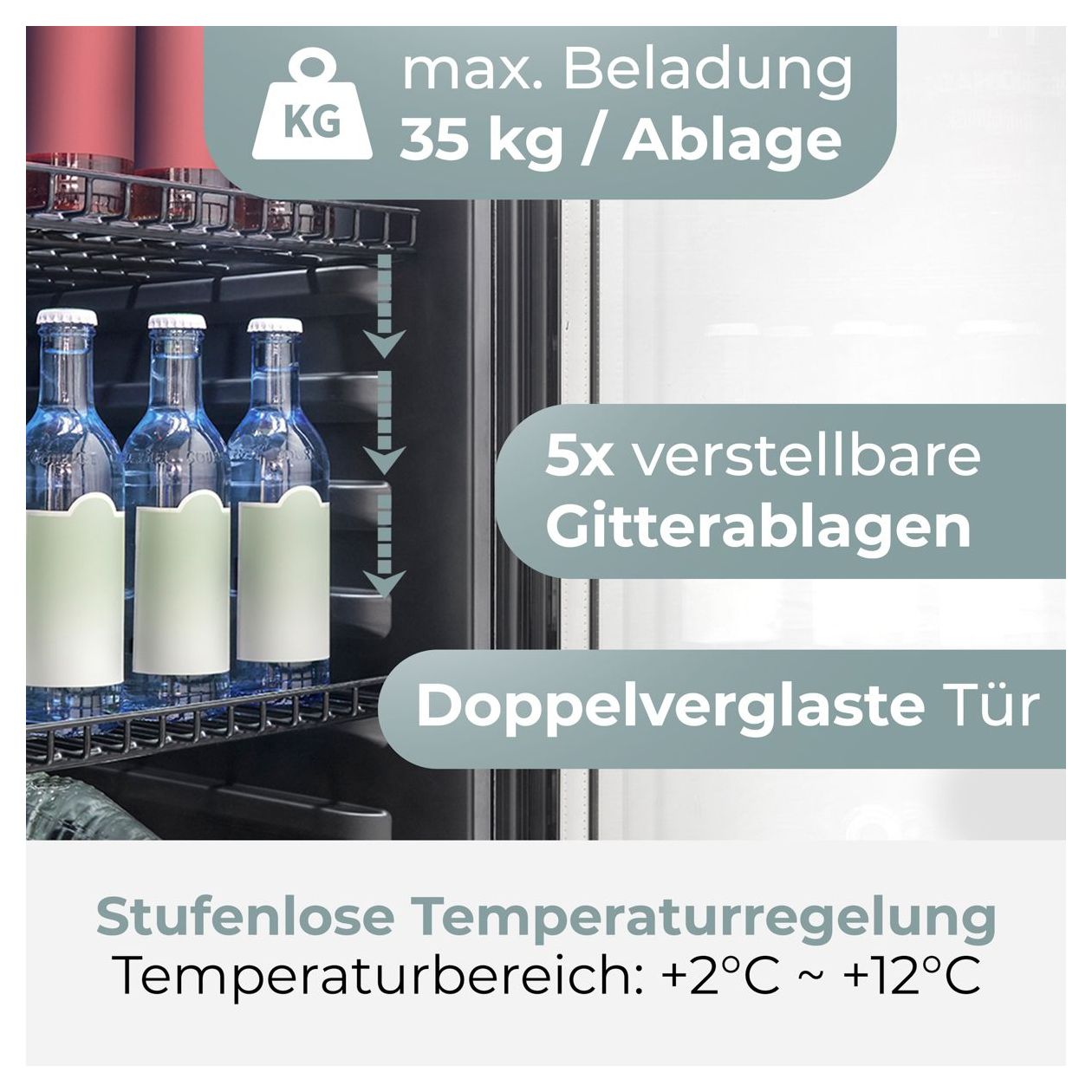 KSG7292 235 l Kühlschrank freistehend EEK: C 433 kWh Jahr  (Schwarz) 