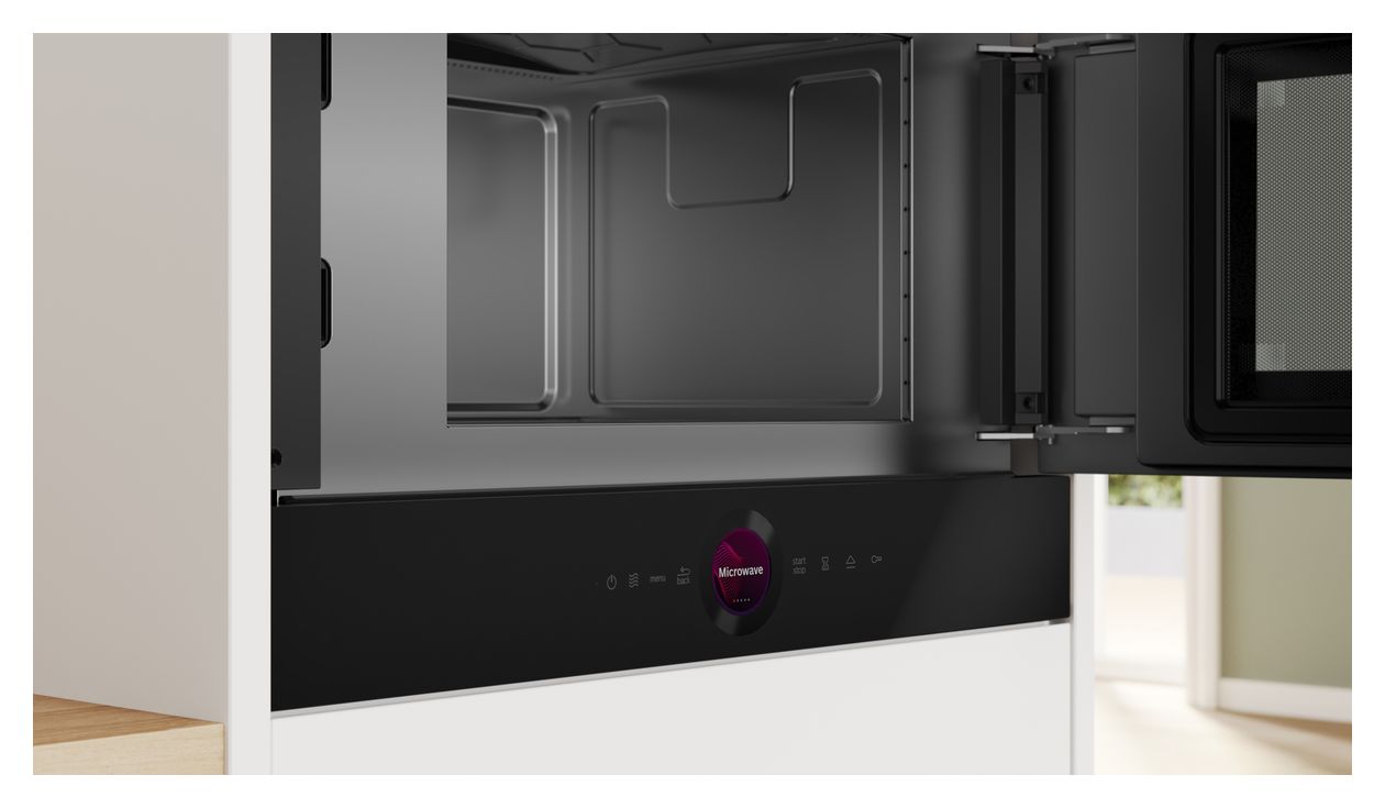 Serie 8 BFR9221B1 Einbau-Mikrowelle 900 W Größe: mittel 5 Stufen (Schwarz) 