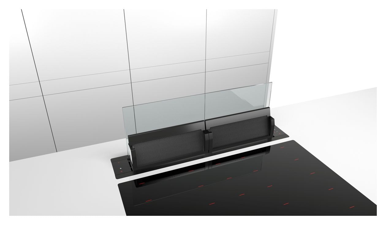 Serie 8 DDW88MM65 Dunstabzugshaube Tisch 80 cm Abluft/Umluft (Schwarz/Transparent) 