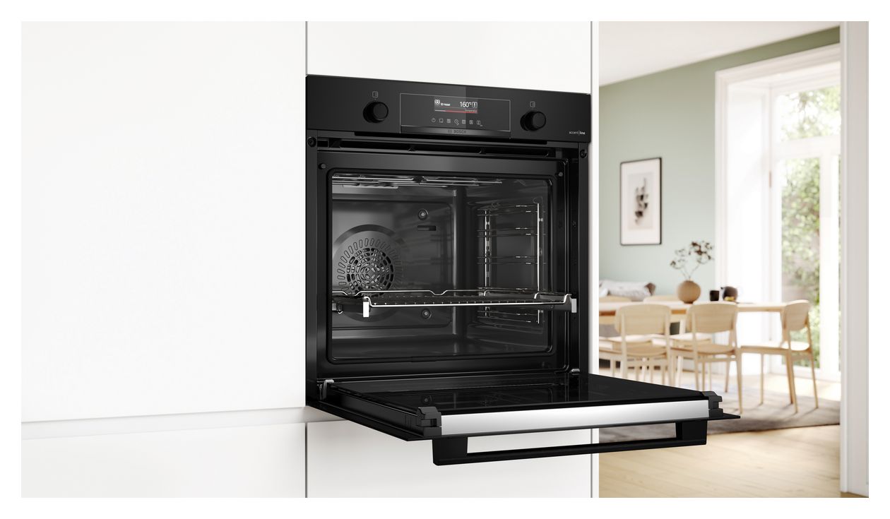 Serie 6 HBG4790B3 Einbaubackofen groß Dampfgaren AutoClean (Schwarz) 