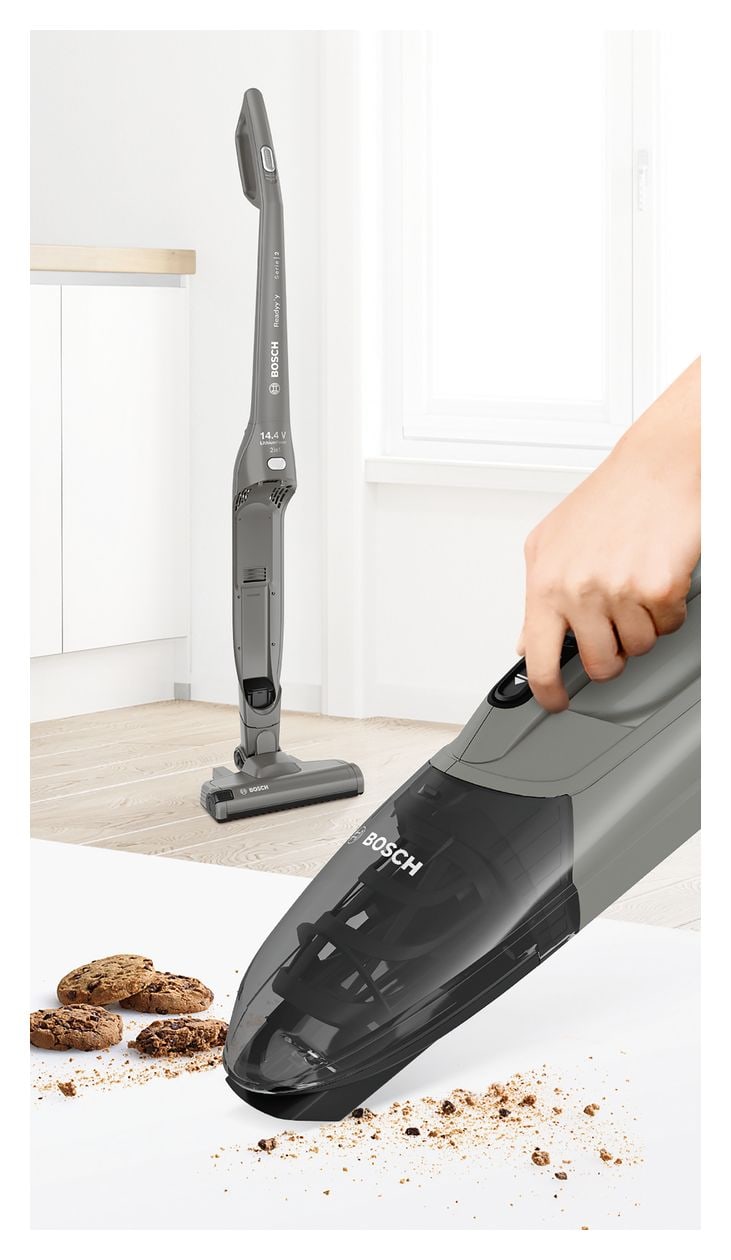 Serie 2 BBHF214G Handstaubsauger Beutellos bis 35 min Laufzeit 14,4 V  (Grau) 