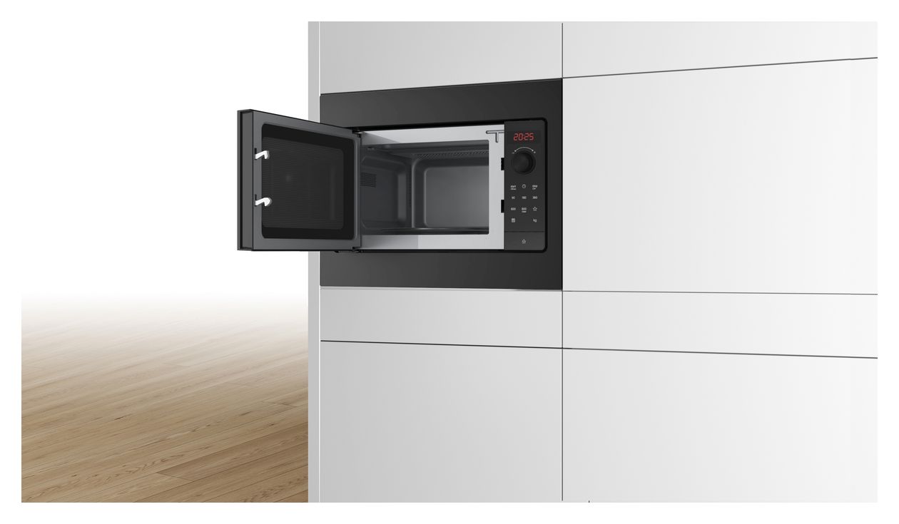 Serie 2 BFL523MB4 Einbau-Mikrowelle 800 W Größe: klein 5 Stufen (Schwarz) 