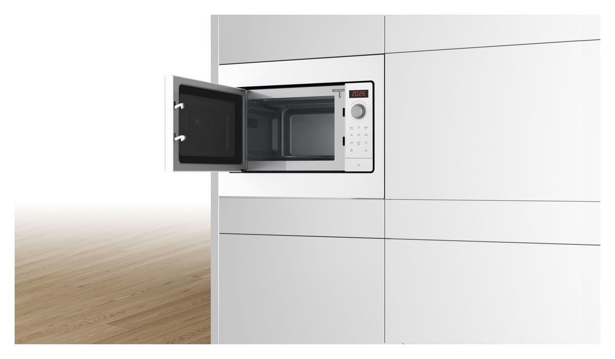 Serie 2 BFL523MW3 Einbau-Mikrowelle 800 W Größe: klein 5 Stufen (Weiß) 