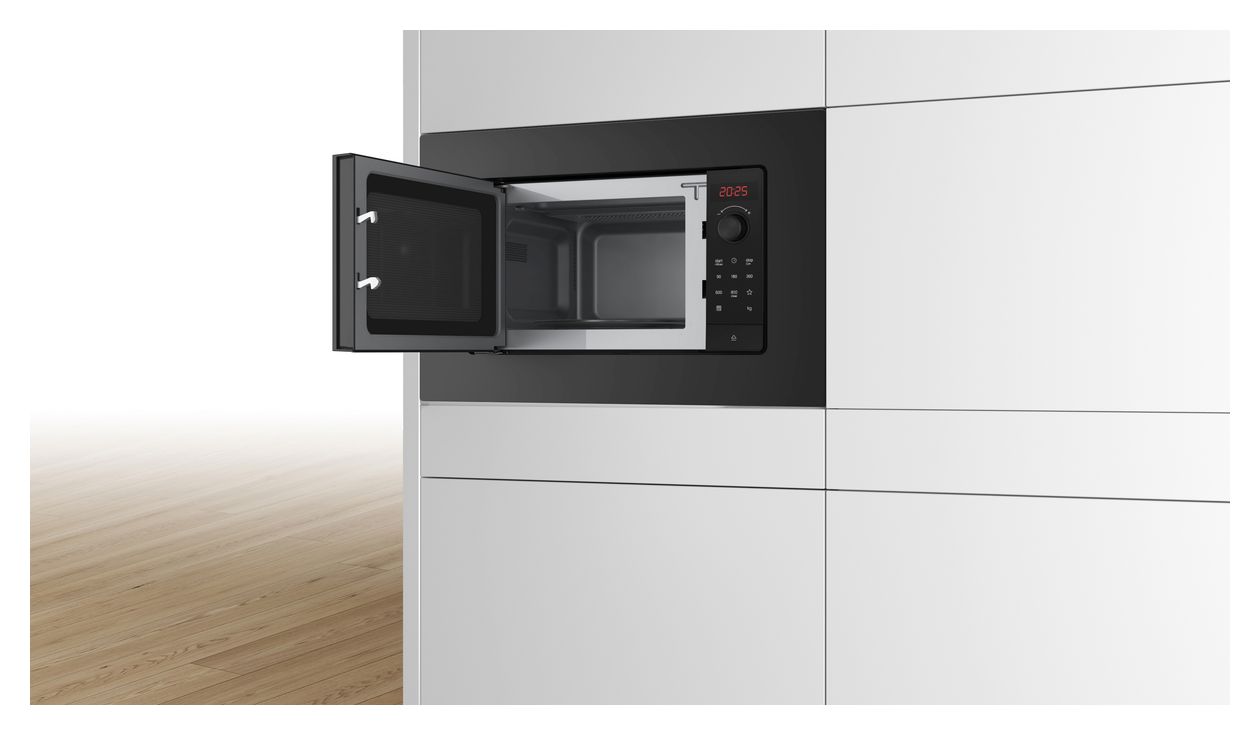 Serie 2 BFL623MB4 Einbau-Mikrowelle 800 W Größe: klein 5 Stufen (Schwarz) 
