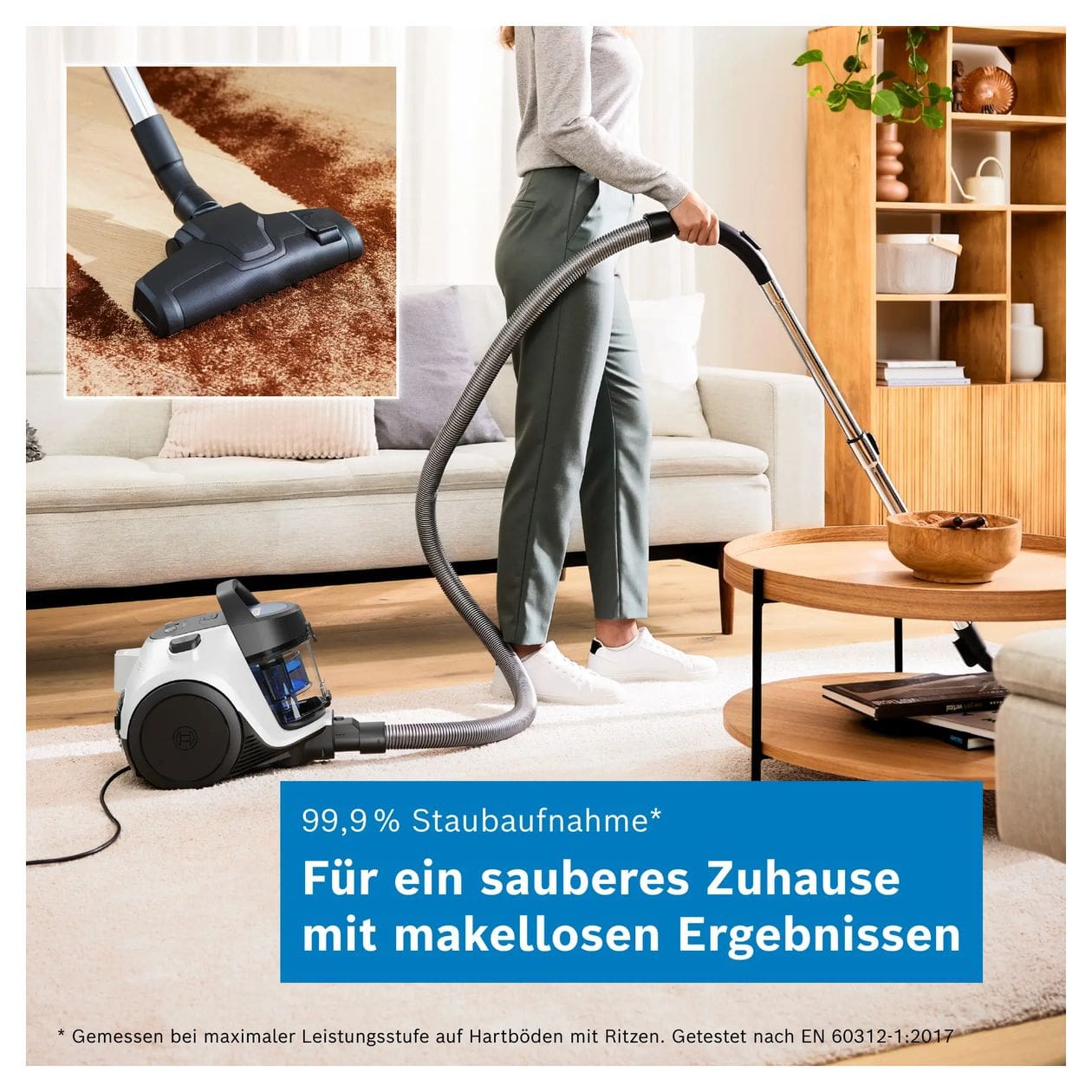 Serie 2 BKS05MWHT Bodenstaubsauger Beutellos 700 W  (Weiß) 