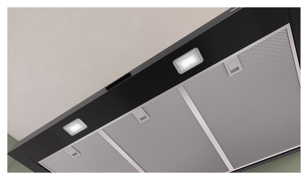Serie 2 DWB93BC60 Abluft/Umluft Dunstabzugshaube/Esse Wand 90 cm (Schwarz) 