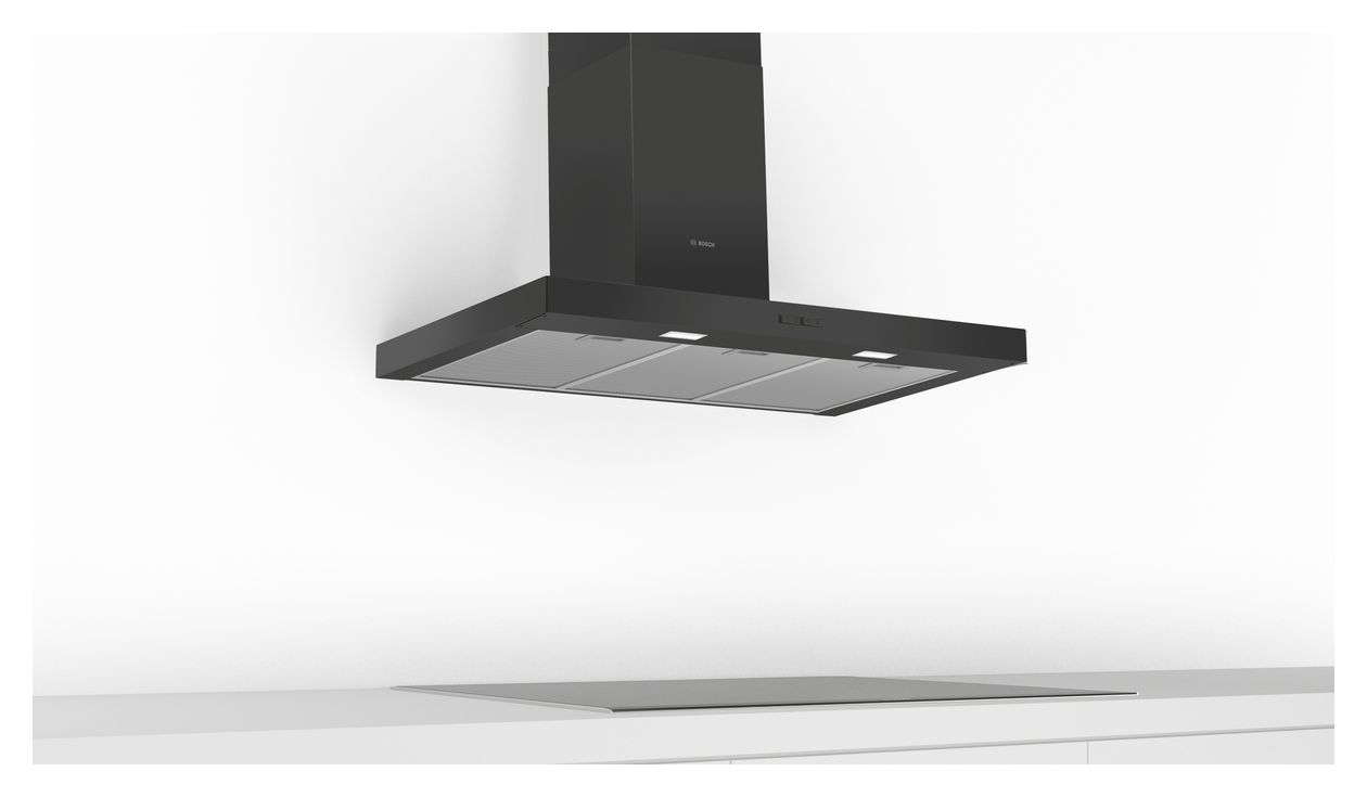 Serie 2 DWB96BC60 Abluft/Umluft Dunstabzugshaube/Esse Wand 90 cm (Schwarz) 