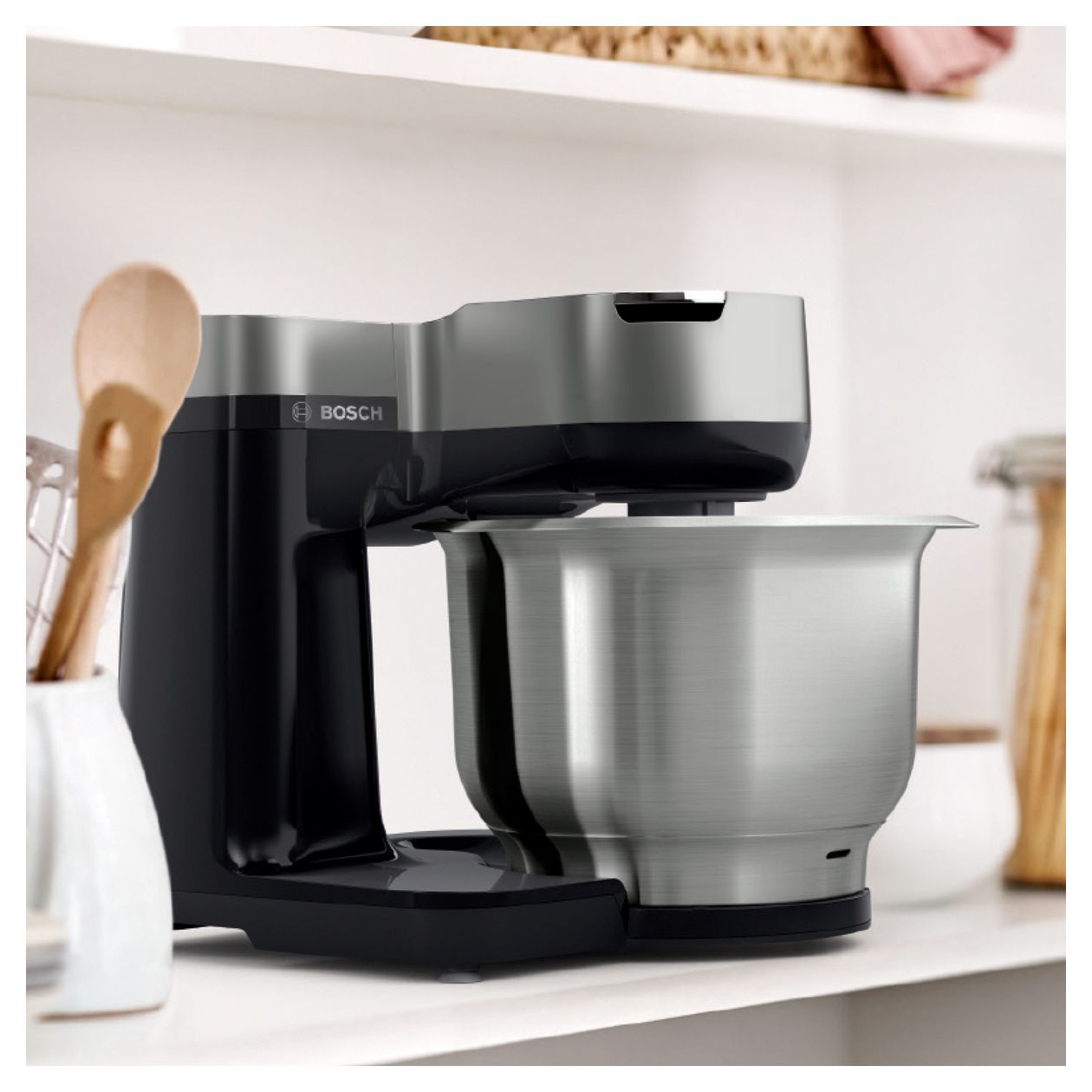 Serie 2 MUMS2VM00 900 W Küchenmaschine 3,8 l  (Schwarz, Silber) 