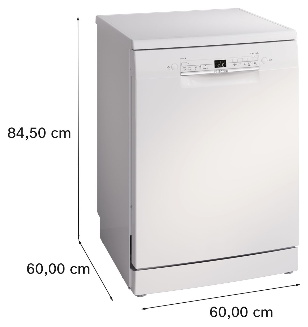 Serie 2 SMS2ITW33E 60 cm Geschirrspüler freistehend Leise 12 Maßgedecke aquaStop Funktion Natürlich/Natur 