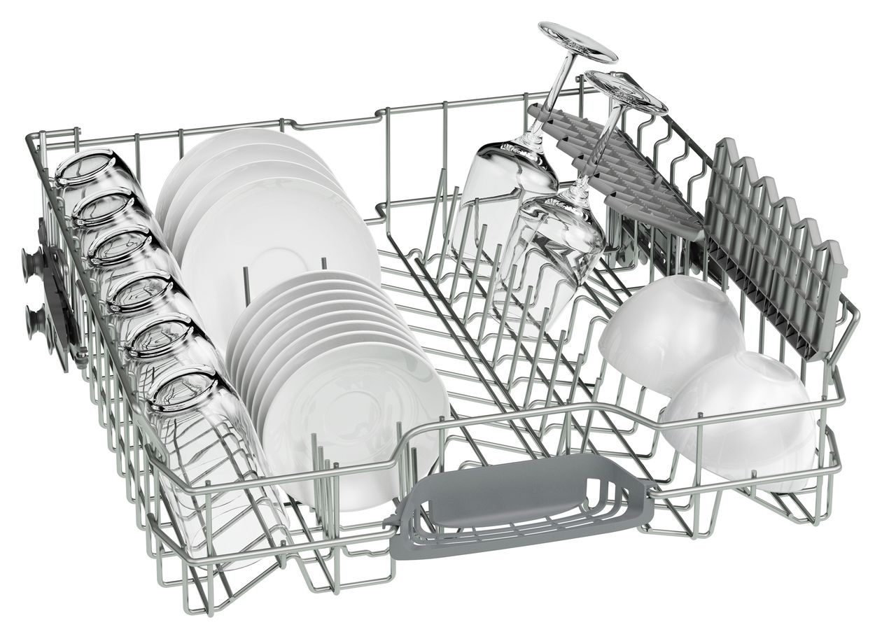 Serie 2 SMU2HVS06E 60 cm Geschirrspüler unterbaufähig leise 14 Maßgedecke aquaStop Funktion Wärmetauscher (Edelstahl) 