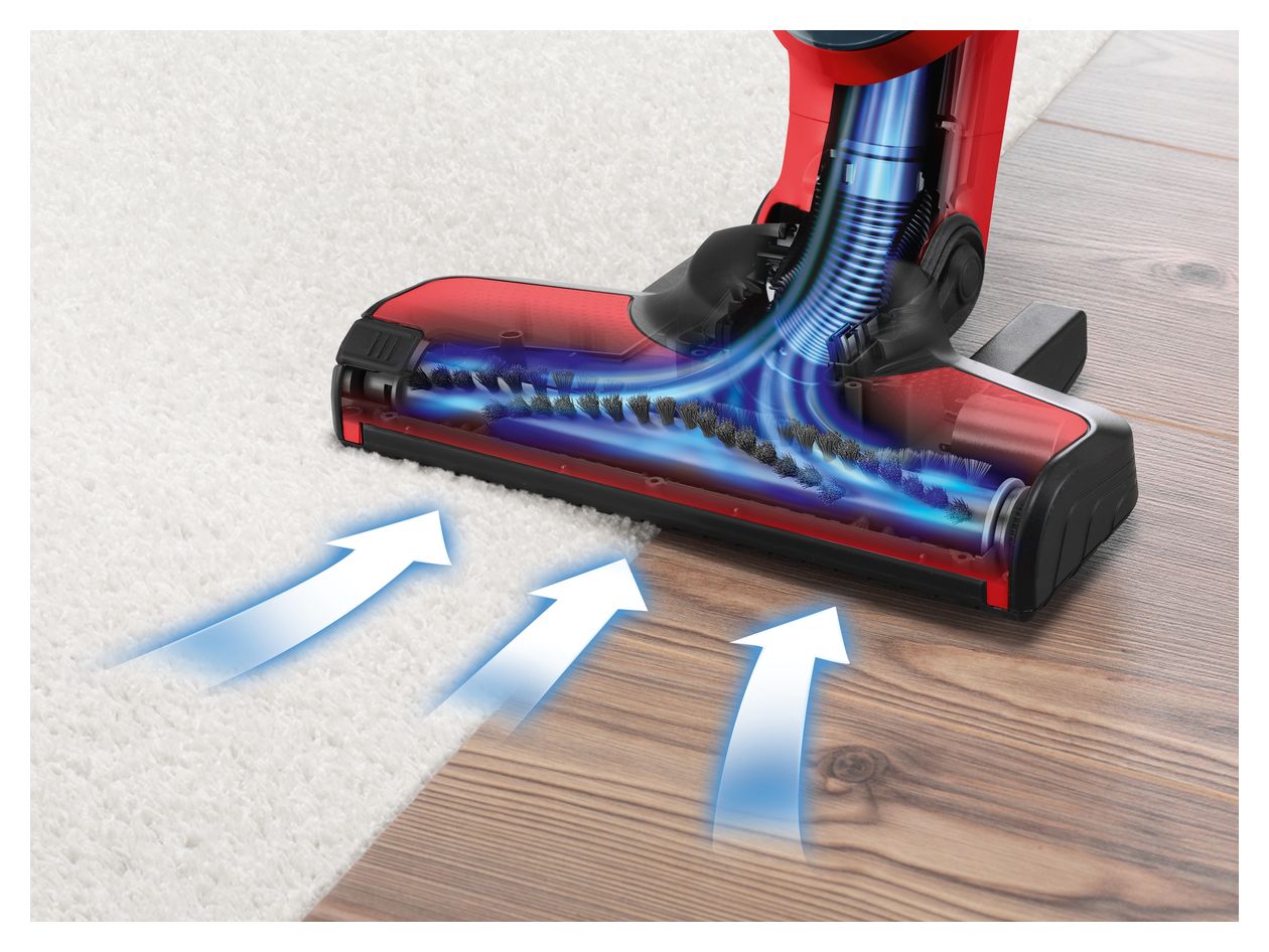 Serie 4 BBH3ZOO25 Handstaubsauger Beutellos bis 55 min Laufzeit 25,2 V  (Rot) 