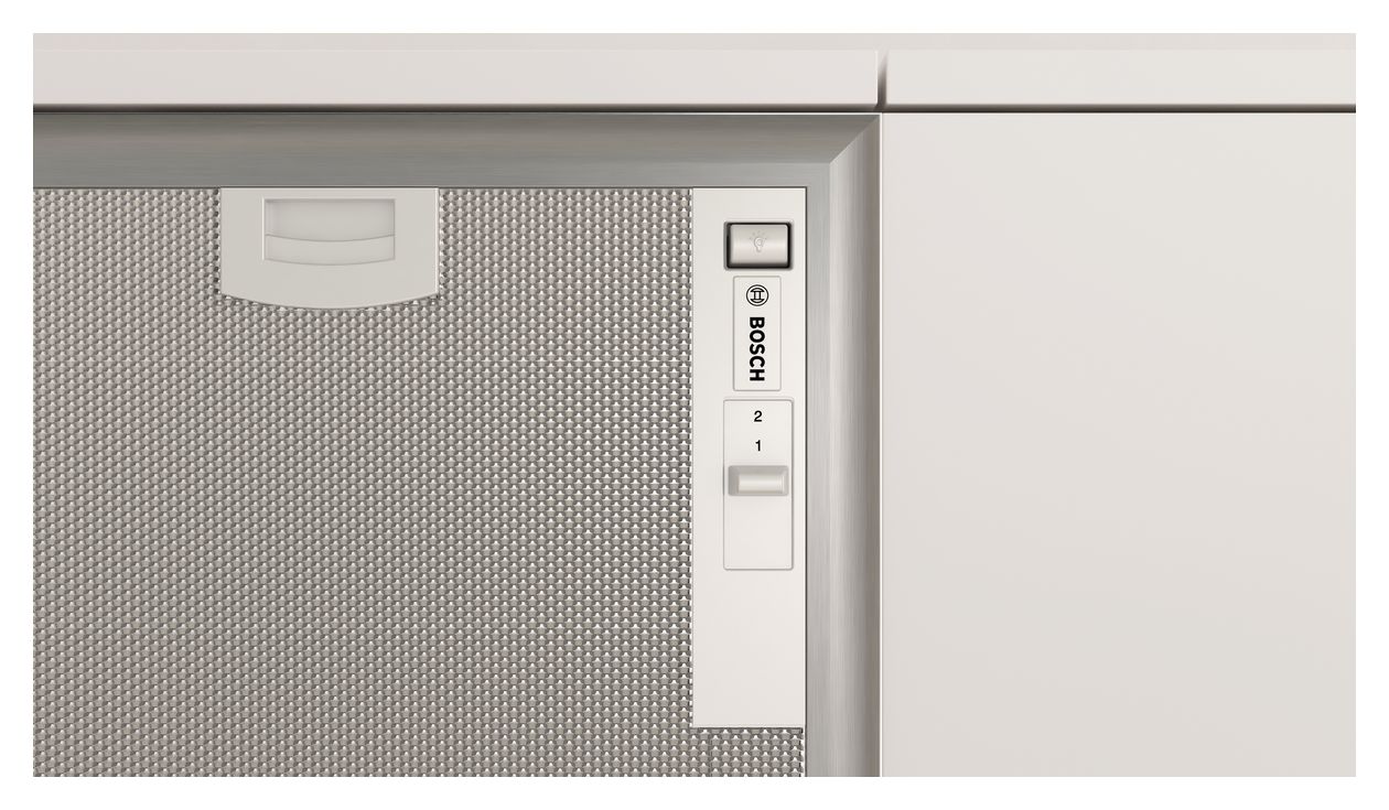 Serie 4 DHL755BM Lüfterbaustein Abluft/Umluft Dunstabzugshaube/Esse Einbau 70 cm (Metallisch, Silber) 