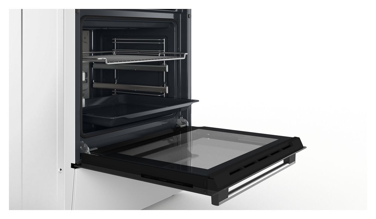 Serie 4 HKR39C220 Freistehender Herd Elektro normal Variabler Doppelgrill 7 Beheizungsarten AutoClean mit Glaskeramik Kochfeld 