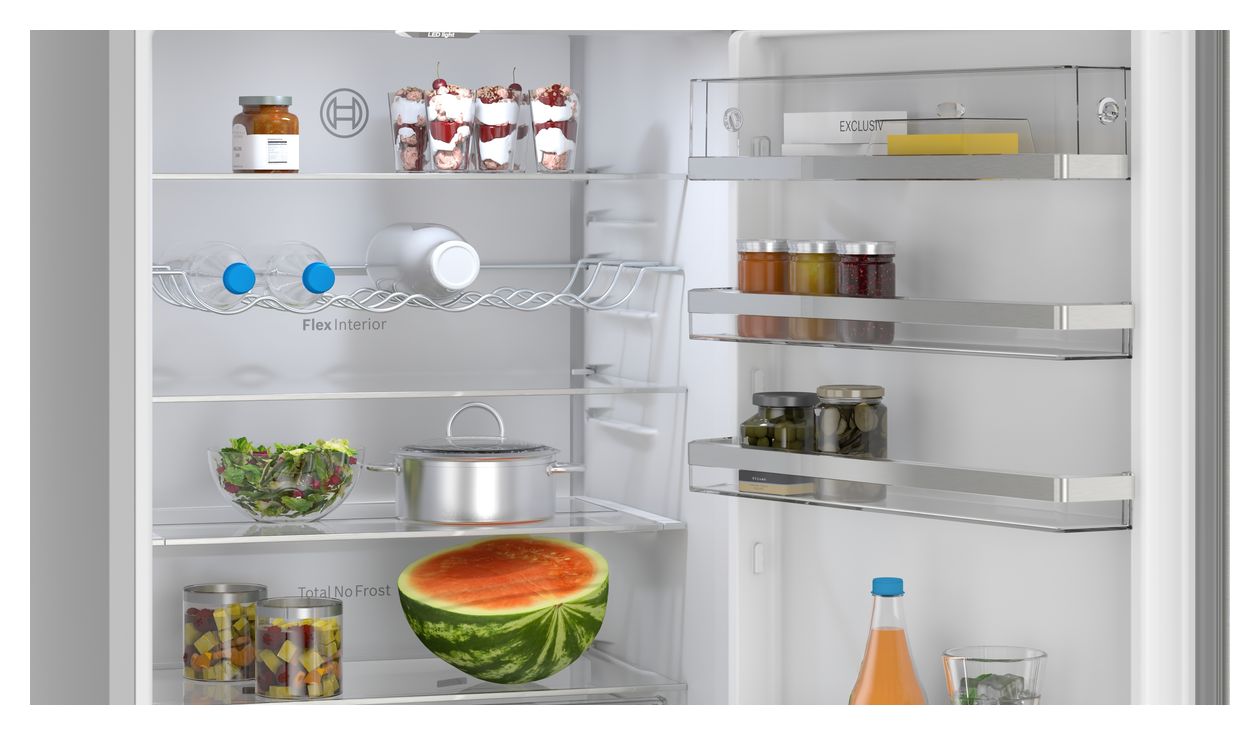 Serie 4 KGN49EICF 311 l / 129 l Kühl-Gefrierkombi freistehend NoFrost 178 kWh Jahr  (Edelstahl) 