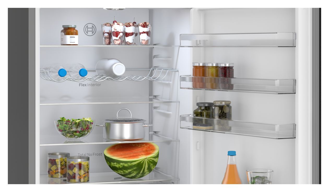 Serie 4 KGN49VXCT 311 l / 129 l Kühl-Gefrierkombi freistehend NoFrost 178 kWh Jahr  (Edelstahl) 