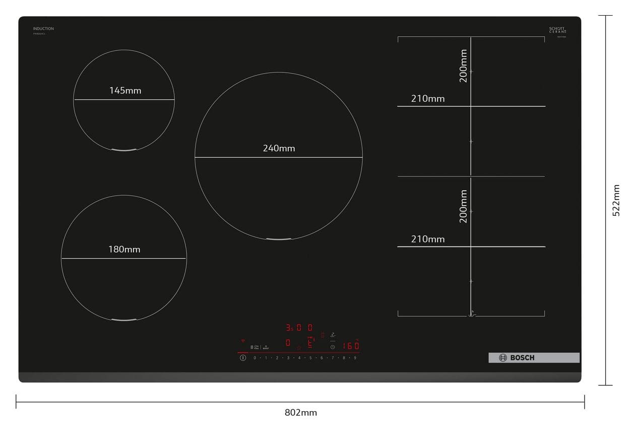 Serie 4 PXV831HC1E autarkes 80 cm Induktions Kochfeld/Herdplatte 5 Zone(n) 