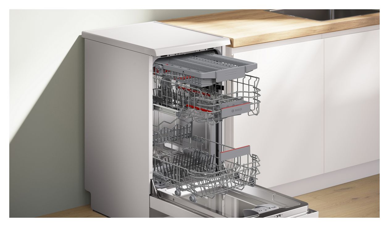 Serie 4 SPS4EMW02D 45 cm Geschirrspüler freistehend Leise 10 Maßgedecke aquaStop Funktion 