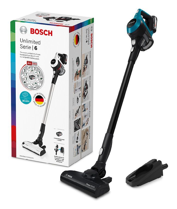 Serie 6 BBS611LAG Handstaubsauger Beutellos bis 30 min Laufzeit 18 V  (Blau) 