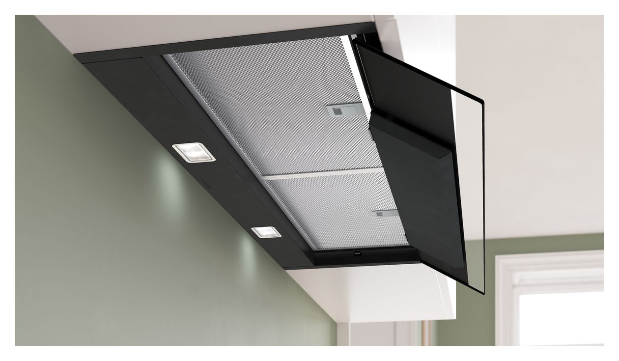 Serie 6 DBB97DP60 Abluft/Umluft Dunstabzugshaube/Esse Einbau 90 cm (Schwarz) 
