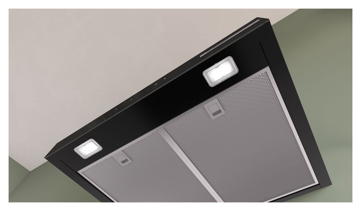Serie 6 DWB67DN60 Abluft/Umluft Dunstabzugshaube/Esse Wand (Schwarz) 