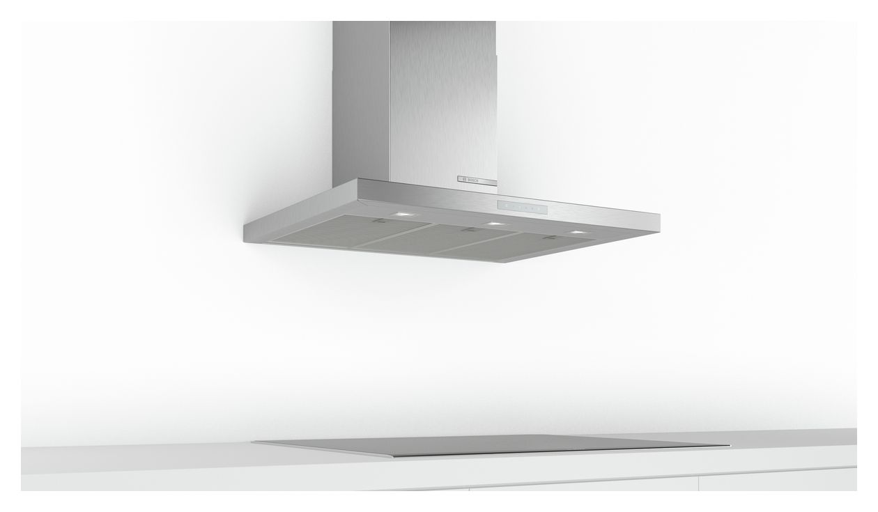 Serie 6 DWB97CM50 Abluft/Umluft Dunstabzugshaube/Esse Wand 90 cm (Edelstahl) 