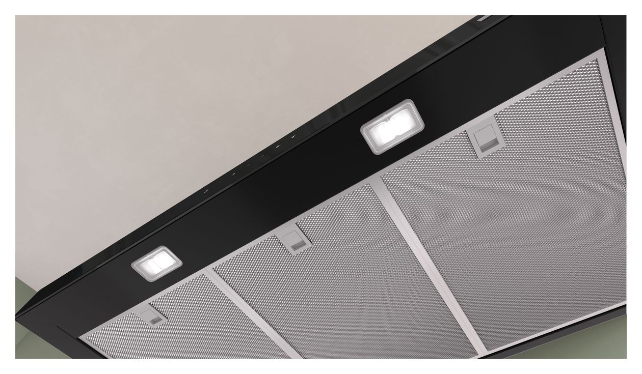 Serie 6 DWB97DN60 Abluft/Umluft Dunstabzugshaube/Esse Wand 60 cm (Schwarz) 