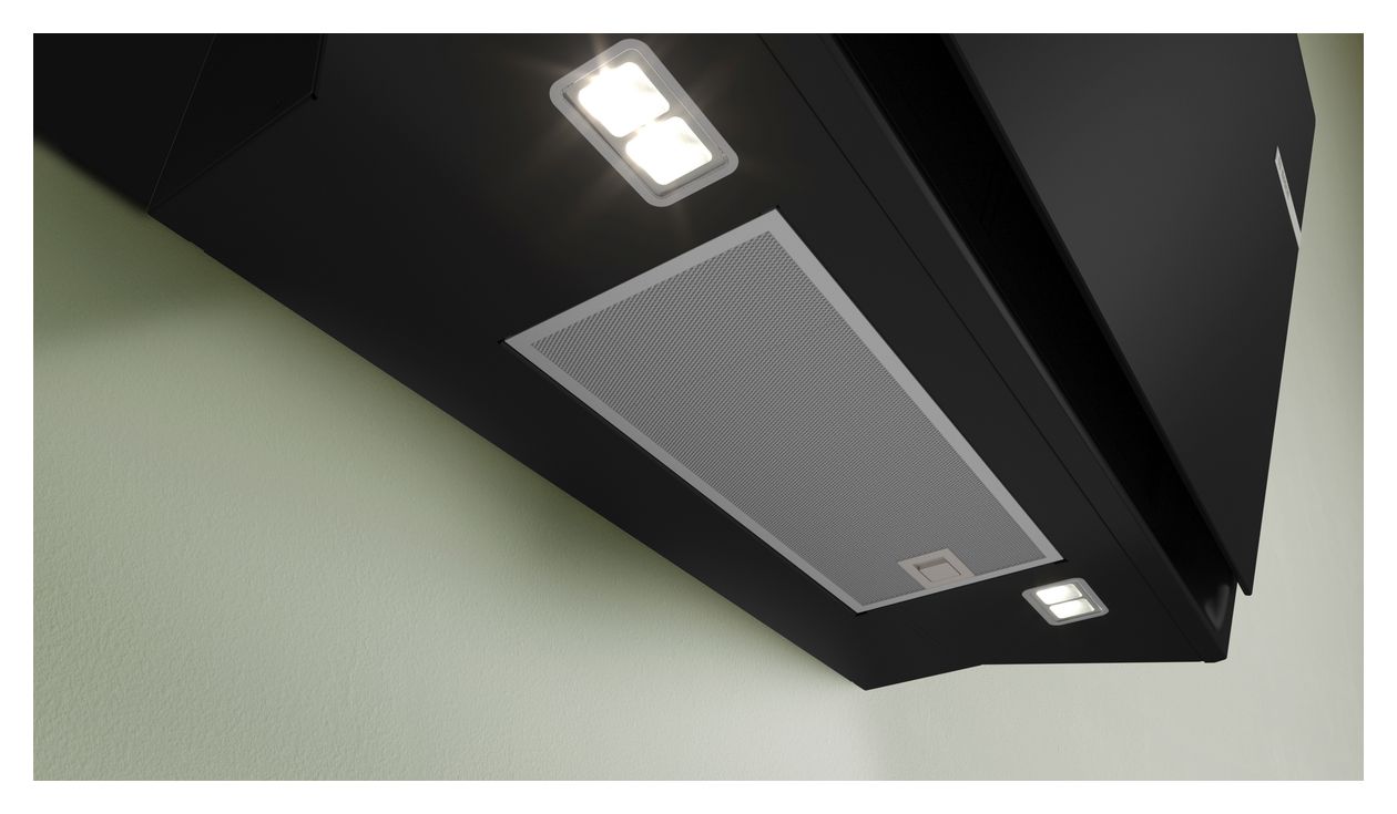 Serie 6 DWJ81AN60 Umluft Dunstabzugshaube/Esse Wand 80 cm (Schwarz, Edelstahl) 
