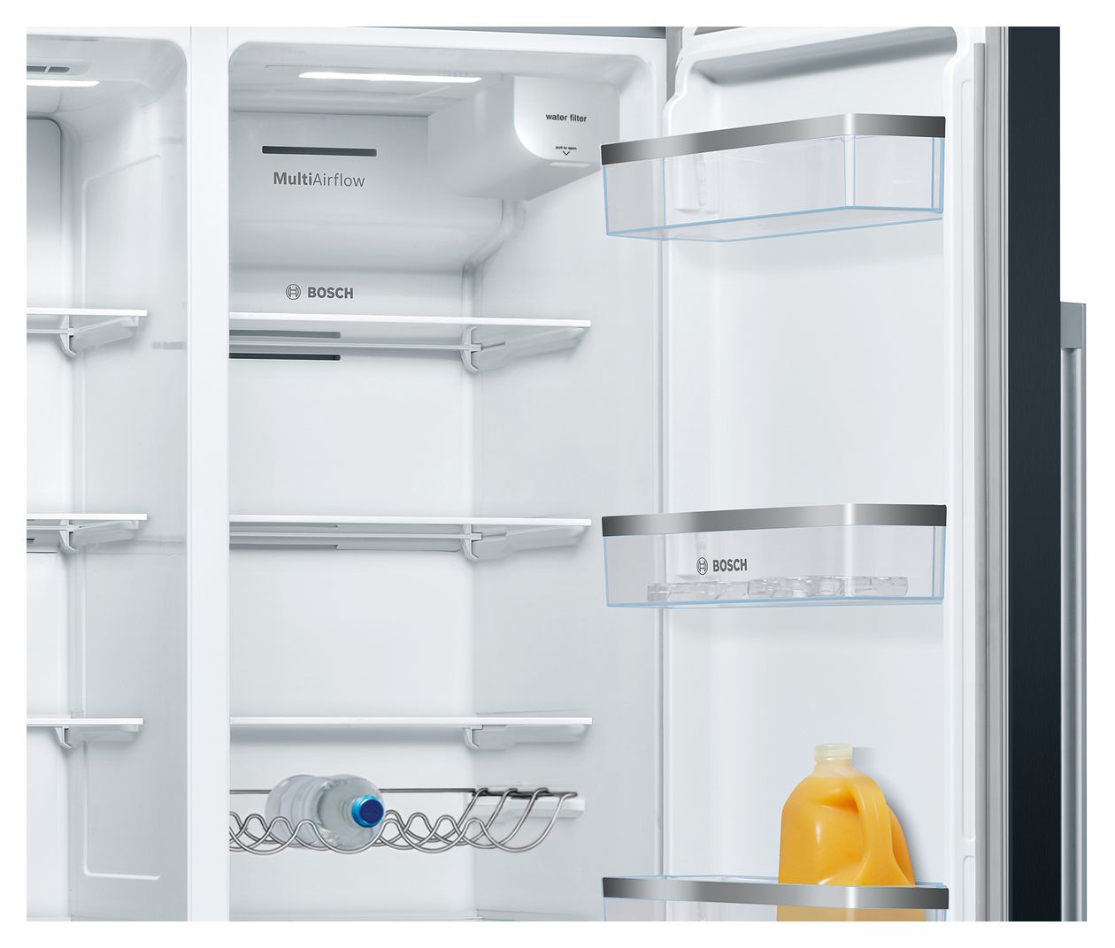 Serie 6 KAD93ABEP Side-by-Side Kühl-/ Gefrierkombination 371 l / 191 l 323 kWh NoFrost 1787 mm x 908 mm  (Schwarz) 