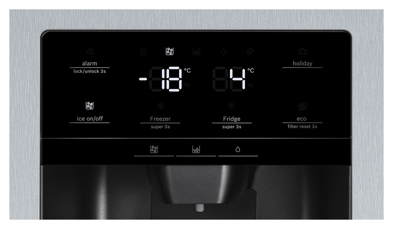 Serie 6 KAG93AIEP Side-by-Side Kühl-/ Gefrierkombination 369 l / 191 l 323 kWh NoFrost 1787 mm x 908 mm  (Edelstahl) 