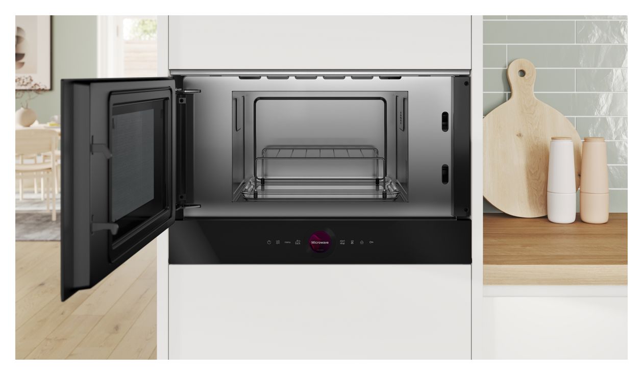 Serie 8 BEL7321B1 Einbau-Mikrowelle 900 W Größe: mittel Grill (Schwarz) 