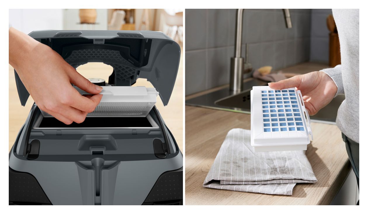 Serie 8 BGL75XPRQ ProSilence Bodenstaubsauger mit Staubbeutel 750 W Allergie-Filter  (Grau) 