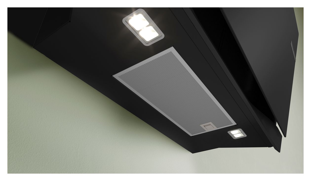 Serie 8 DWJ91LT60 Umluft Dunstabzugshaube/Esse Wand 90 cm (Schwarz) 