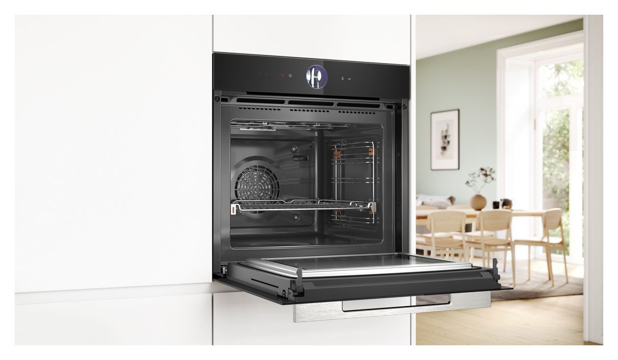 Serie 8 HMG776NB1 Einbaubackofen groß AutoClean Mikrowelle 