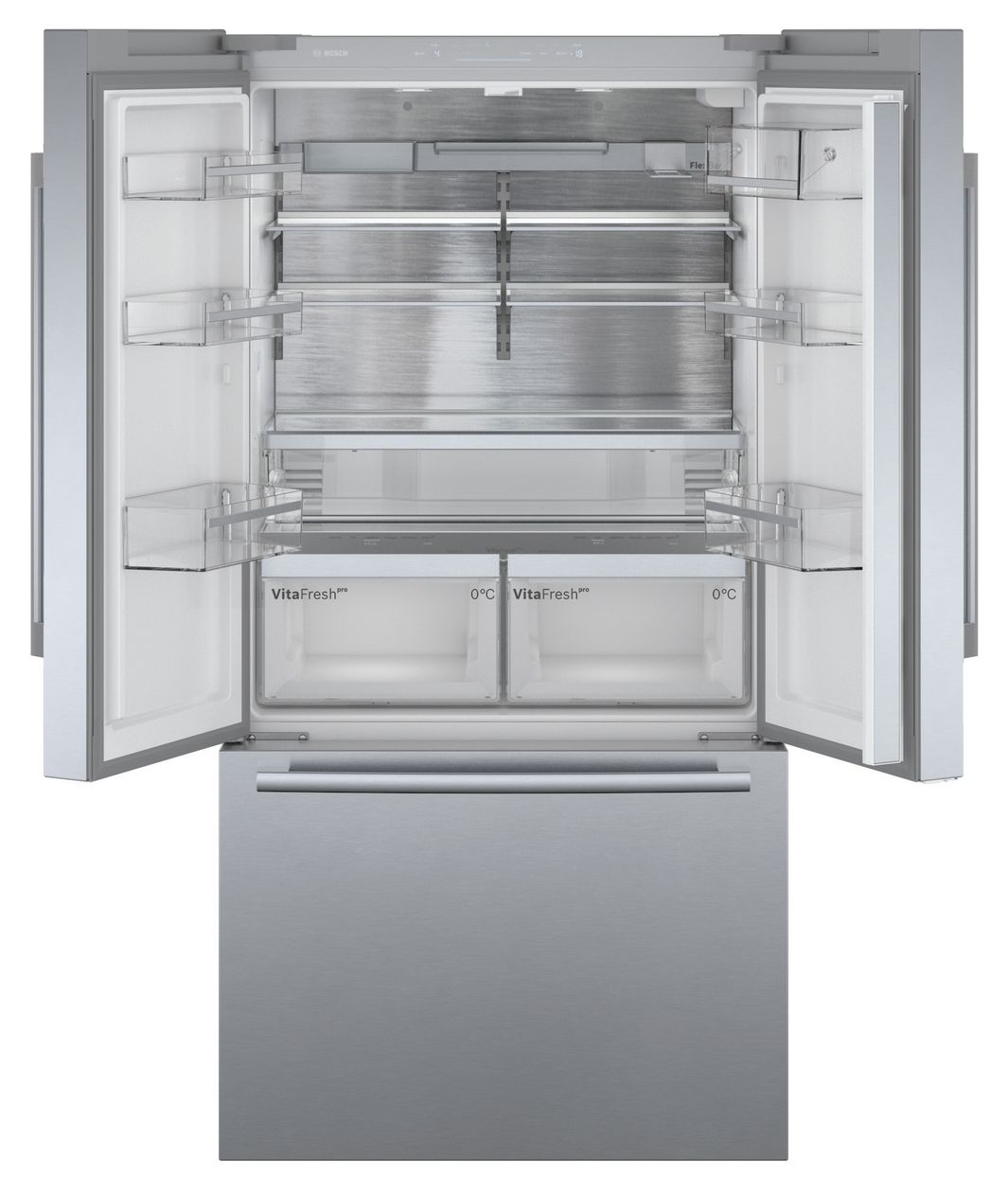 Serie 8 KFF96PIEP Side-by-Side Kühl-/ Gefrierkombination French Door 402 l / 171 l 333 kWh 1830 mm x 905 mm  (Edelstahl) 