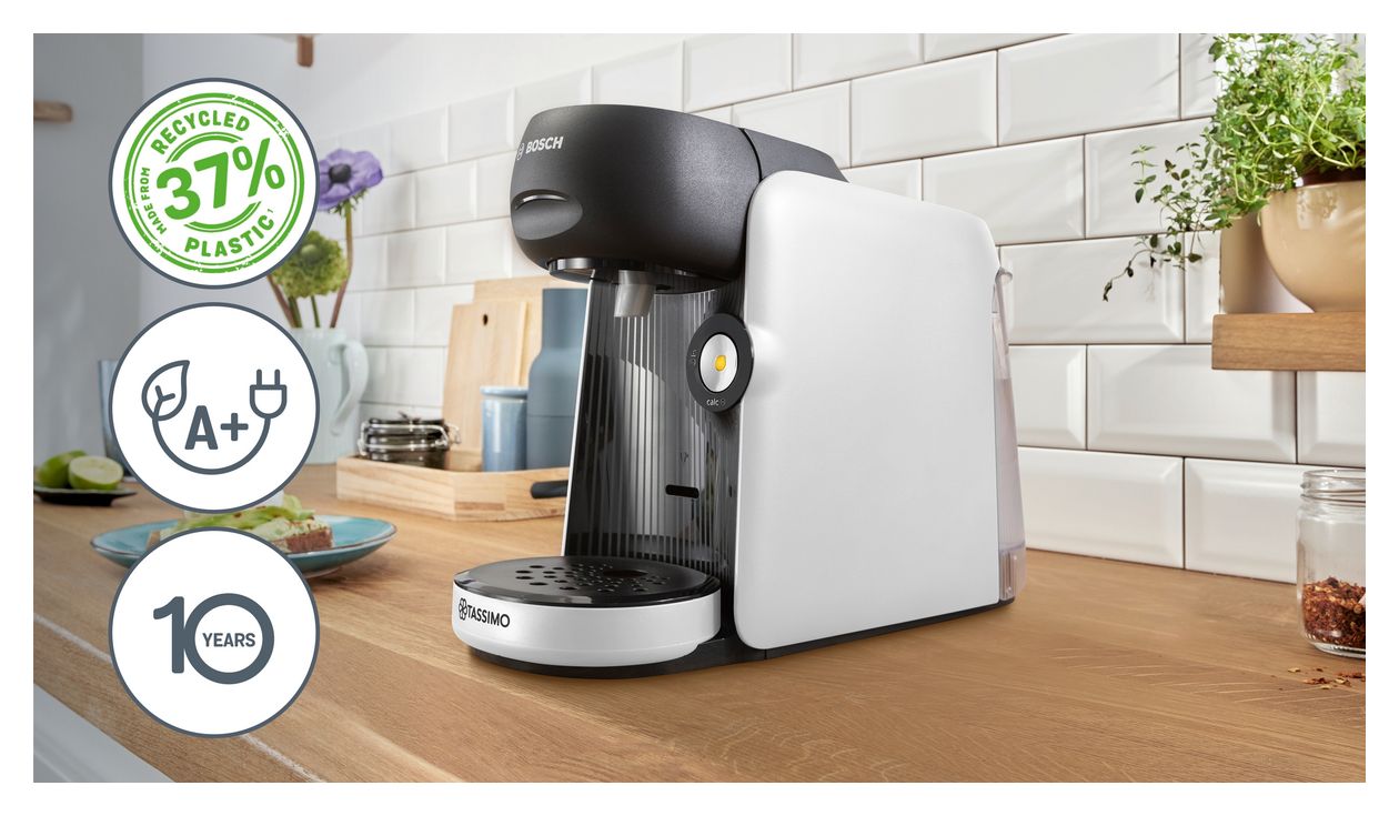 TAS1640 Tassimo Finesse Classic Kaffeekapsel Maschine  (Schwarz, Weiß) 