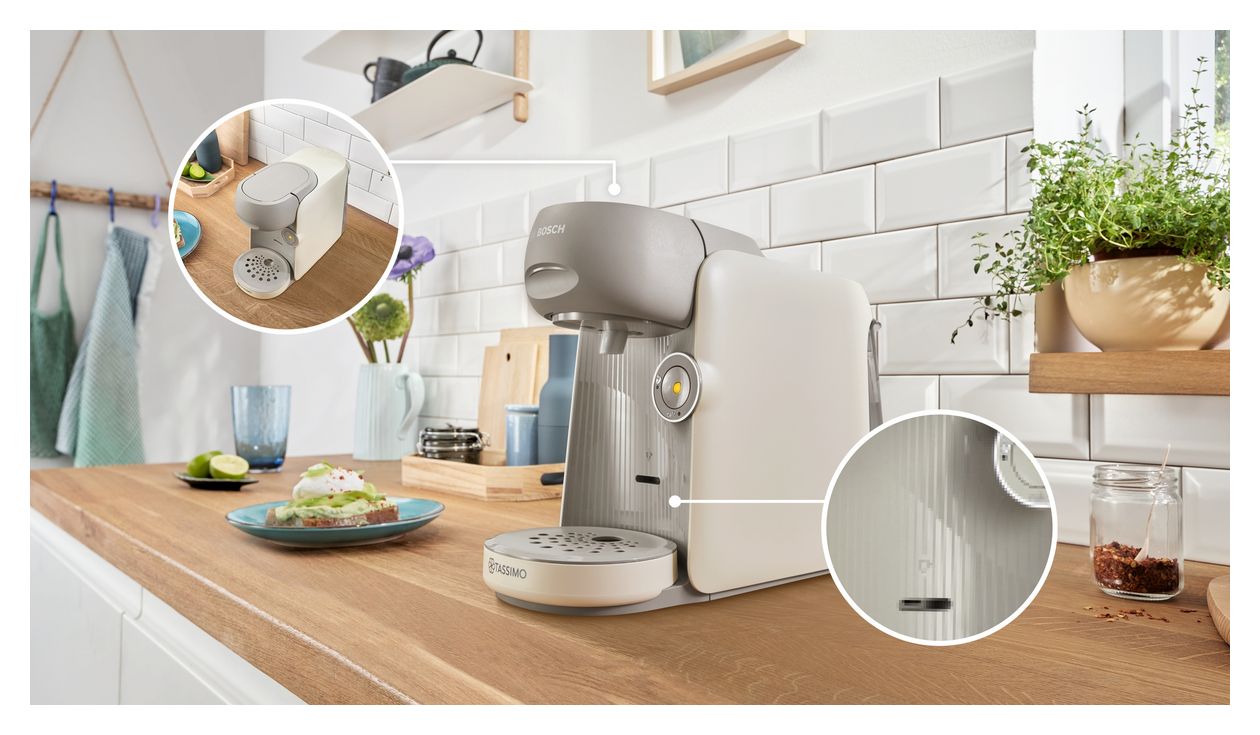 TAS167P Tassimo Finesse Kaffeekapsel Maschine  (Beige) 