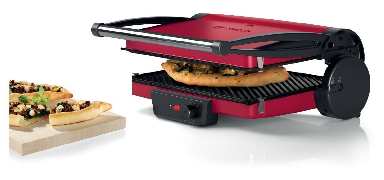 TCG4104 Kontaktgrill 2000 W mit 328 x 238 mm Fläche  (Rot) 