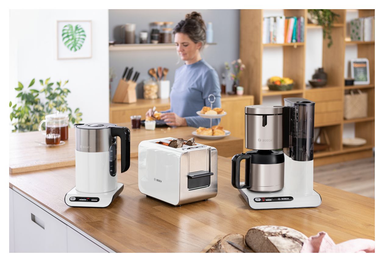 TWK8611P Styline 1,5 l Wasserkocher 2400 W (Anthrazit, Edelstahl, Weiß) 