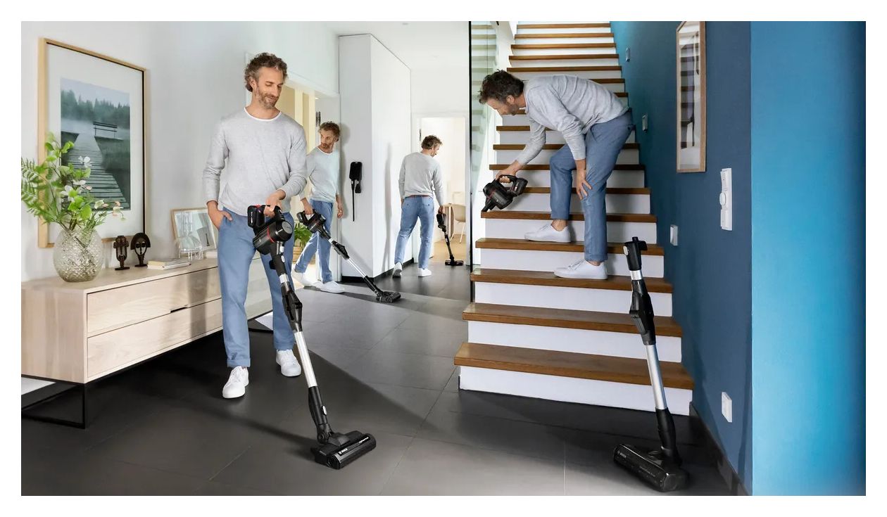 Unlimited 7 BSS715FRSH Handstaubsauger Beutellos bis 35 min Laufzeit 18 V  (Schwarz, Silber) 